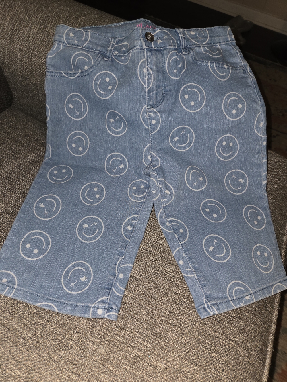 Place Light Blue Smile Print Jeans